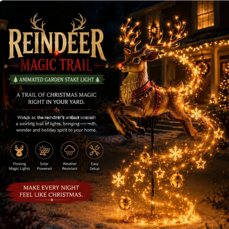 Outdoor Lighting Pathway - ソーラーLEDクリスマスサンタのソリ、屋外ガーデンや芝生を彩るライト装飾、イルミネーション付きのクリスマス用庭、玄関、通路の装飾、ホリデーシーズンのギフト。
