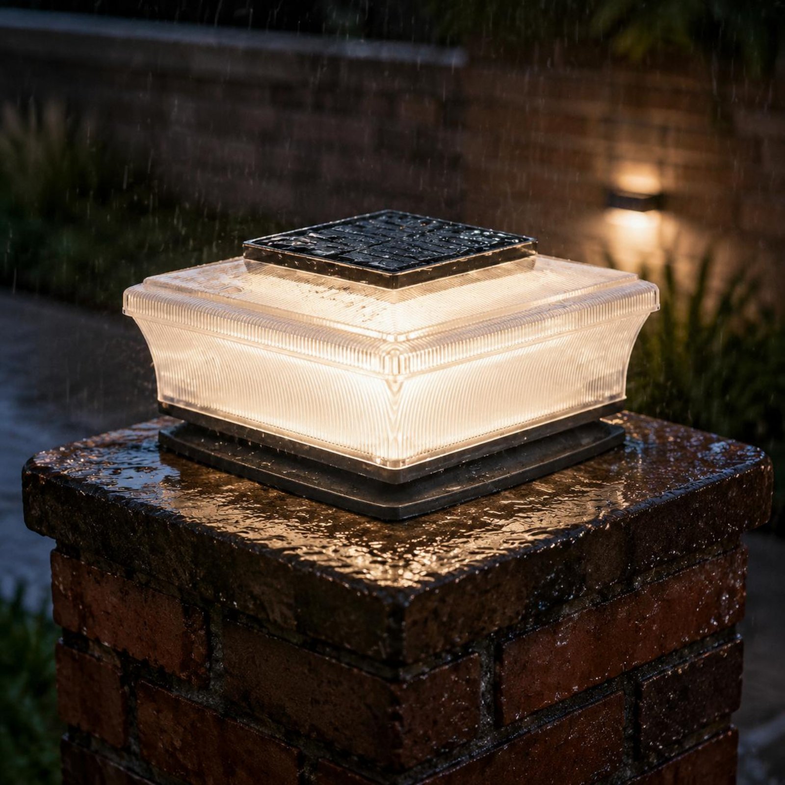 ソーラーポストキャップライト ワイヤレススクエアポストライト - Outdoor Lighting Wireless のレビューと価格