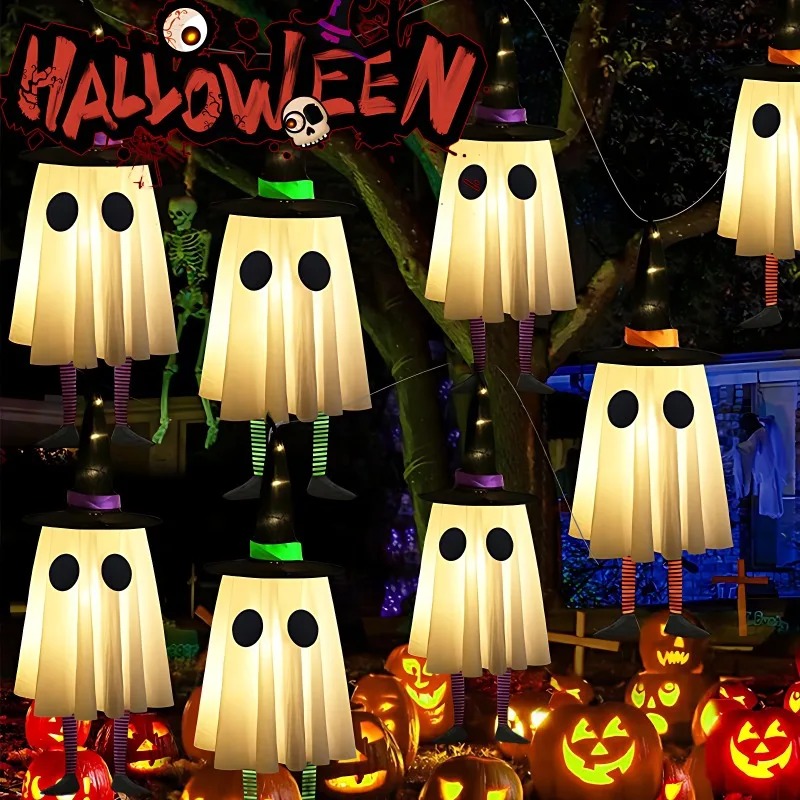 ハロウィン吊り下げゴーストデコレーション、屋外用ハロウィン魔 - Outdoor Lighting Effects のレビューと価格