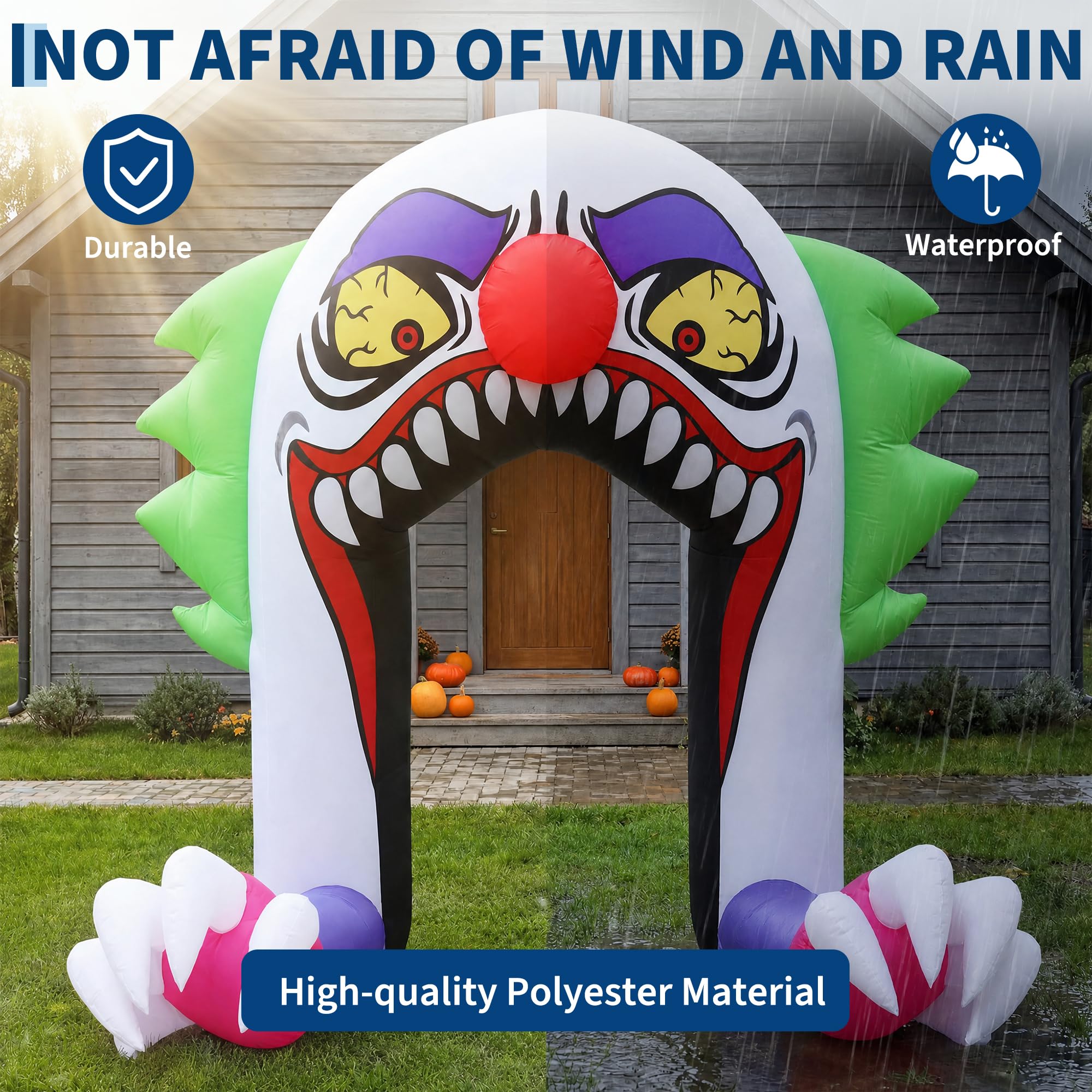 LEDライトと牙が付いた、高さ約1.8メートルのハロウィーン - Outdoor Lighting Effects のレビューと価格