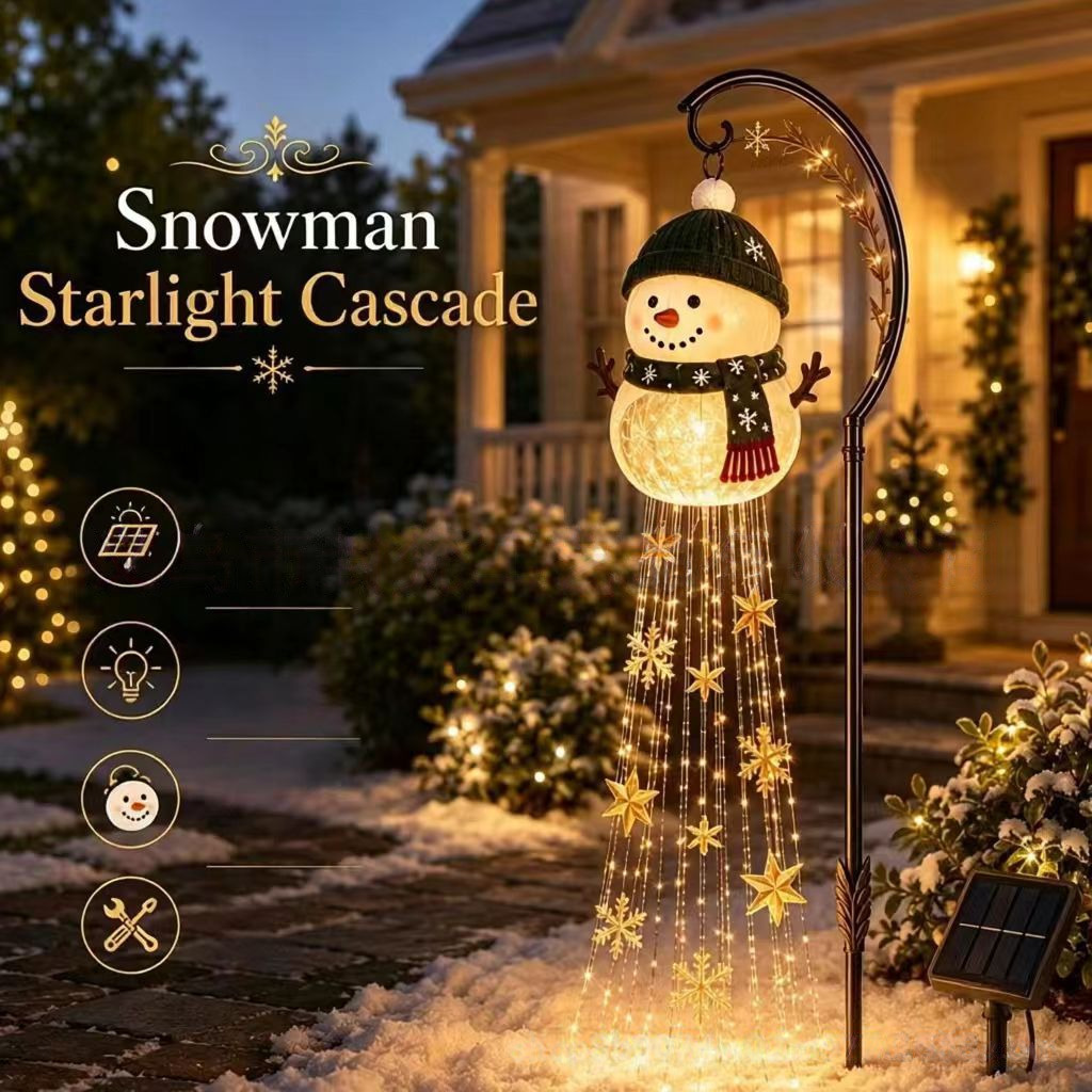 光るクリスマススノーマンの装飾品。屋外、庭、ガーデン、ホリデ - Outdoor Lighting Effects のレビューと価格
