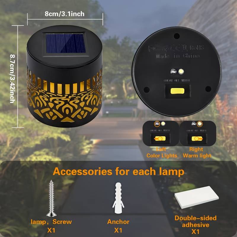 2個セット ソーラーガーデンライト IP65 耐久性のある金 - Outdoor Lighting Ip65 のレビューと価格