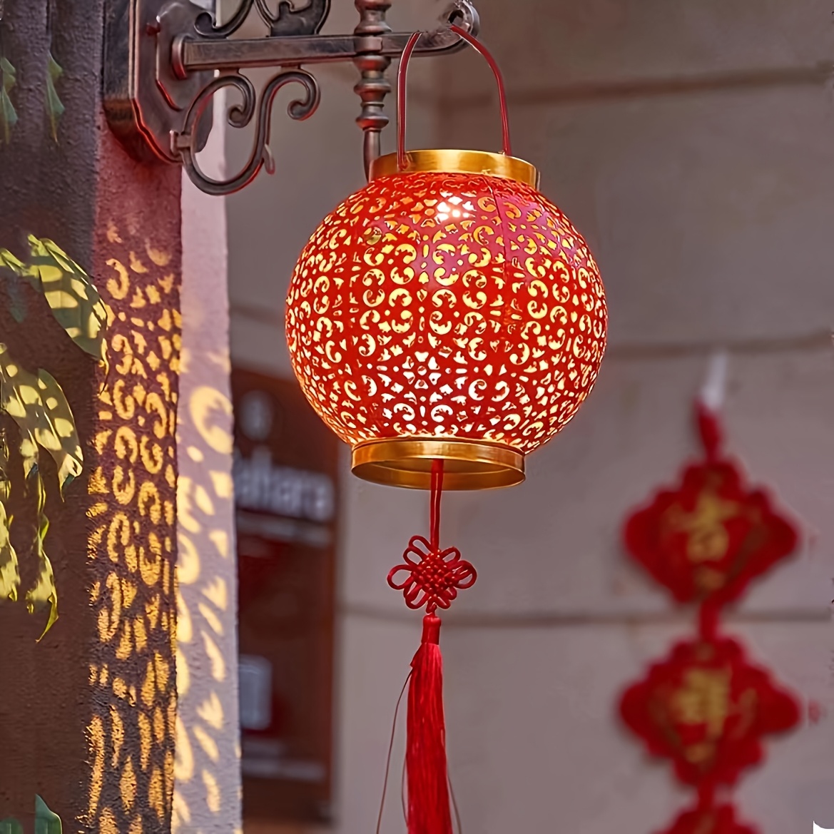 屋外用ソーラーライト、新年の庭の装飾、庭に吊り下げて飾る中国 - Outdoor Lighting Pathway のレビューと価格