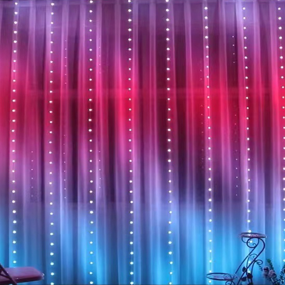 3 メートル RGB スマート LED カーテンライトクリス - Outdoor Lighting Effects のレビューと価格